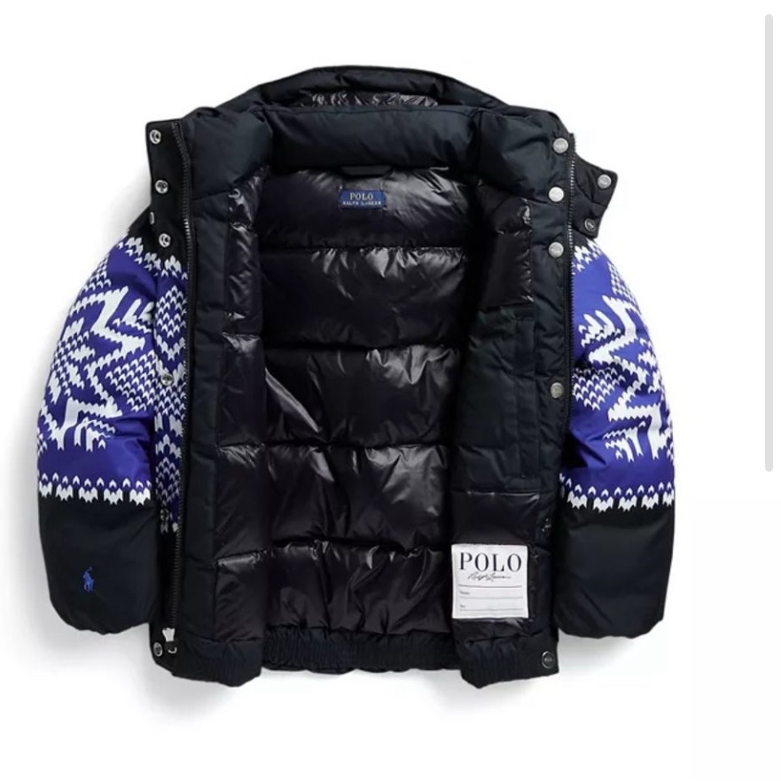 Polo Ralph Lauren Down Fill Waterproof Puffer Jacket With Zip Hood Xl Girls - 16